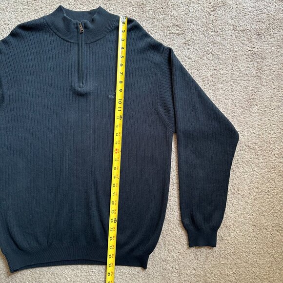 Cutter & Buck Sweater Mens XL 1/4 Zip Mock Neck Black Porters Neck Pullover - Picture 9 of 12